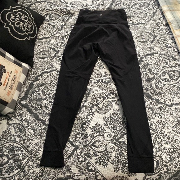 Lululon black high rise sheer leggings - Picture 2 of 4